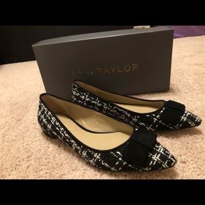 Ann Taylor Penelope tweed flats 6